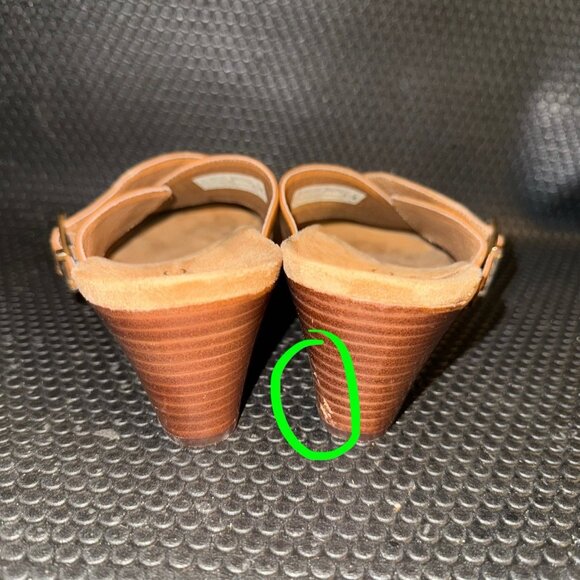 Vionic Libbie Brown Leather Criss Cross Wedge Sandals Shoes Women's Size 8 - Picture 3 of 9